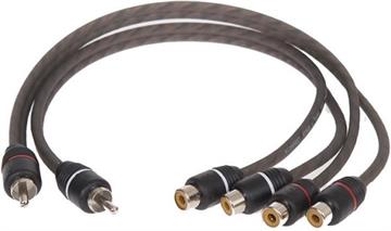 Phono Y-kabel 0.40 meter (1 han og 2 hunner) 2 Stk Stage 1