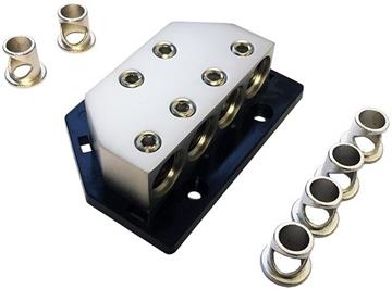 4Connect Fordeler blok til 6x20/50mm² strømkabel profil forside/front