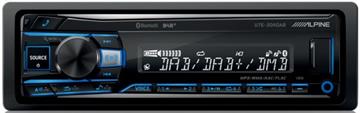 Alpine UTE-204DAB Autoradio med DAB+, Bluetooth, USB og AUX forside/front