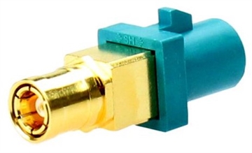 DAB antenneadapter FAKRA til SMB profil forside/front
