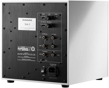 Dynaudio Sub 3 Hvid 9" Aktiv subwoofer bagside/back