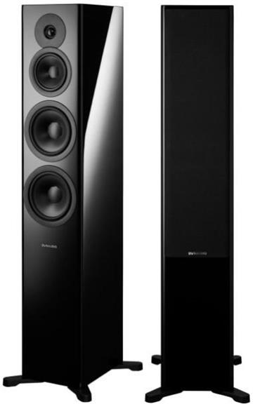 Dynaudio Evoke 50 Sort højglans Gulvhøjttalersæt profil forside/front