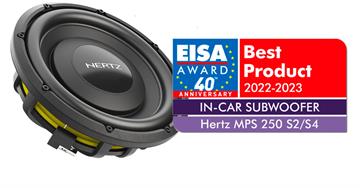 Hertz Mille Pro MPS 250 S2 2 Ohm Slimfit 10" subwoofer løs enhed Eisa Award