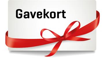 Gavekort til brug i vores fysiske butikker (tilsendt pr. E-mail) forside/front