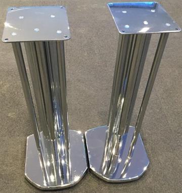 Alphason Aragon Højttalerstandere Chrome 60 cm profil forside/front