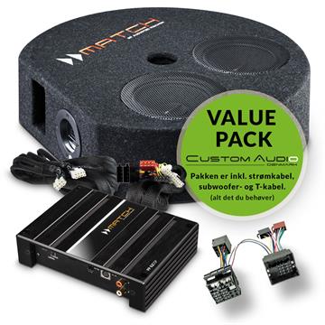 Match Plug & Play lydpakke med subwoofer til hjulbrønd forside