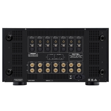 Rotel RMB-1587 MK2 Sort 7-kanals effektforstærker til hjemmebiograf Bagside