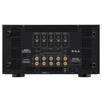 Rotel RMB-1585 MK2 Sort 5-kanals effektforstærker til hjemmebiograf Bagside