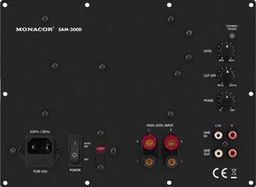 Monacor SAM-300D Digital forstærkermodul til subwoofer indbygning forside/front