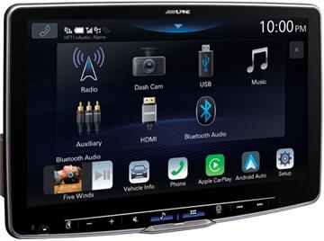 Alpine iLX-F115D Halo 11 Autoradio med trådløs Apple Carplay profil forside/front