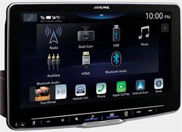 Alpine iLX-F905D HALO9 V2 Autoradio med trådløs Apple Carplay profil forside/front