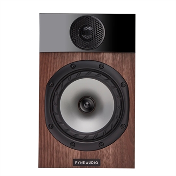 Fyne Audio F300 Kompakt højttaler i valnød Forside/front uden højttalergitter
