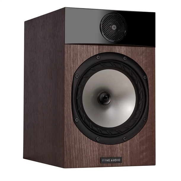 Fyne Audio F301 Kompakt højttaler i valnød Profil forside/front uden højttalergitter