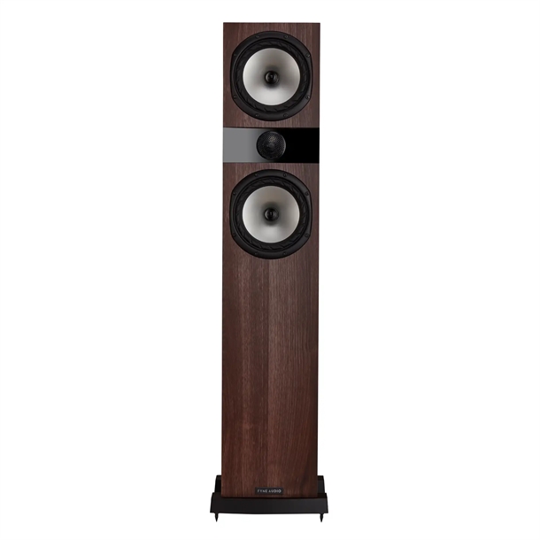 Fyne Audio F303 Gulvhøjttaler i valnød Forside/front uden højttalergitter