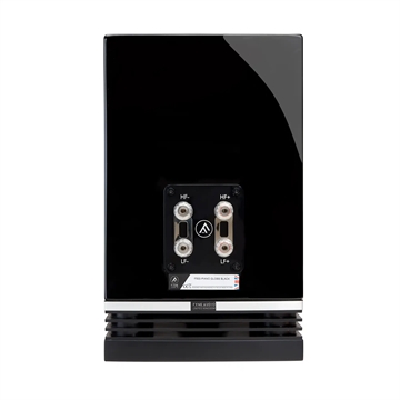 Fyne Audio F500 Kompakt højttaler i Piano sort Bagside/back