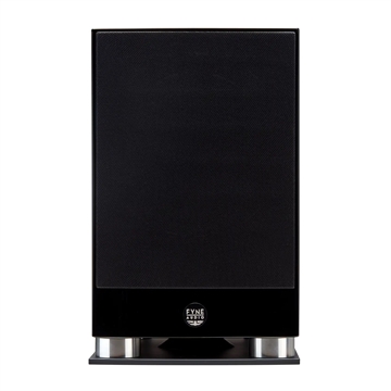 Fyne Audio F500SP Kompakt højttaler i Piano sort Forside/front med højttalergitter