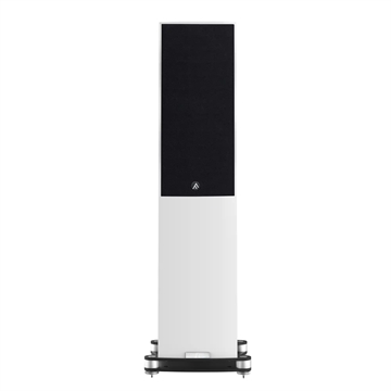 Fyne Audio F502SP Gulvhøjttaler i Piano hvid Forside/front med højttalergitter