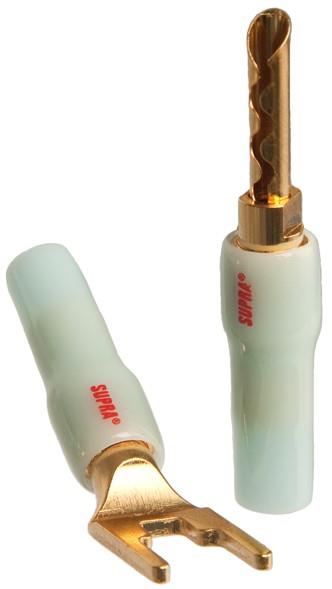 Supra CombiCon Crimp Sleeve S1-2 Til 1.5-2.5 mm² højttalerkabel Rød spade og bananstik