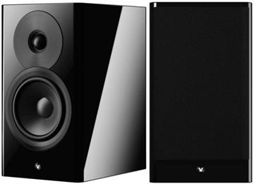 Dynaudio Focus 10 Sort højglans Aktiv kompakt højttalersæt profil forside/front