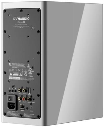 Dynaudio Focus 10 Hvid højglans Aktiv kompakt højttalersæt bagside/back