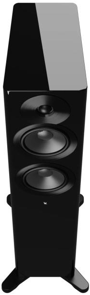 Dynaudio Focus 30 Sort højglans Aktiv gulvhøjttalersæt top