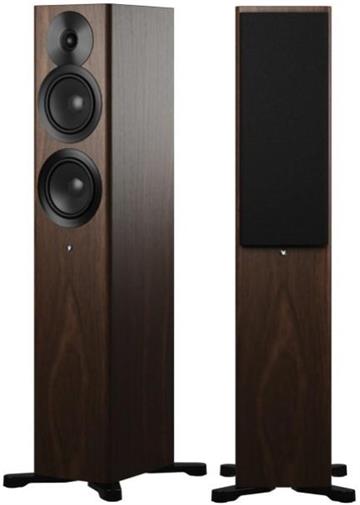 Dynaudio Focus 30 Valnød Aktiv gulvhøjttalersæt profil forside/front