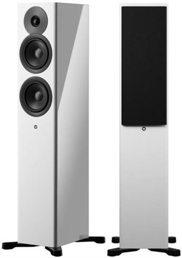 Dynaudio Focus 30 Hvid højglans Aktiv gulvhøjttalersæt profil forside/front