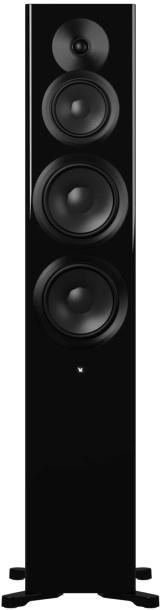 Dynaudio Focus 50 Sort højglans Aktiv gulvhøjttalersæt forside/front