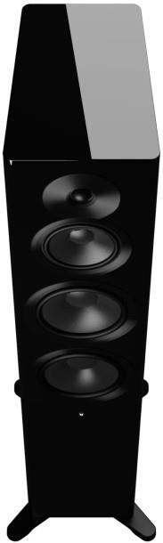 Dynaudio Focus 50 Sort højglans Aktiv gulvhøjttalersæt top