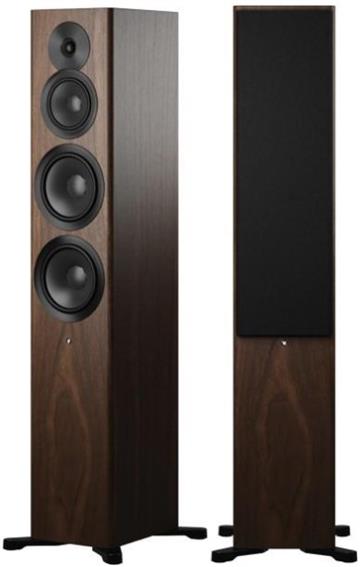 Dynaudio Focus 50 Valnød Aktiv gulvhøjttalersæt profil forside/front