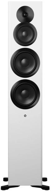 Dynaudio Focus 50 Hvid højglans Aktiv gulvhøjttalersæt forside/front