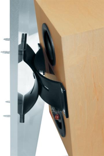 Dynaudio Wall Mount Bracket Vægbeslag til kompakte højttalere monteret på en væg