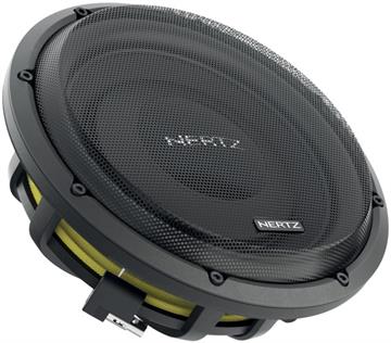 Hertz Mille Pro MPS 250 S2 2 Ohm Slimfit 10" subwoofer løs enhed Profil forside/front med højttalergitter