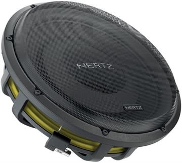 Hertz Mille Pro MPS 300 S2 2 Ohm Slimfit 12" subwoofer løs enhed Profil forside/front med højttalergitter