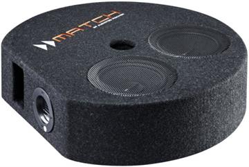 Match PP 7S-D Plug & Play Subwoofer i kabinet til hjulbrønd 2x 6.5" profil bagside/back