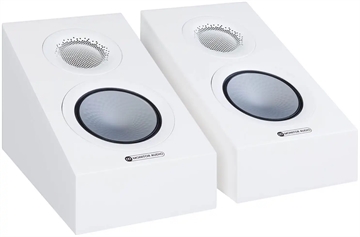 Monitor Audio Silver AMS 7G Satin hvid Dolby Atmos højttalersæt forside/front