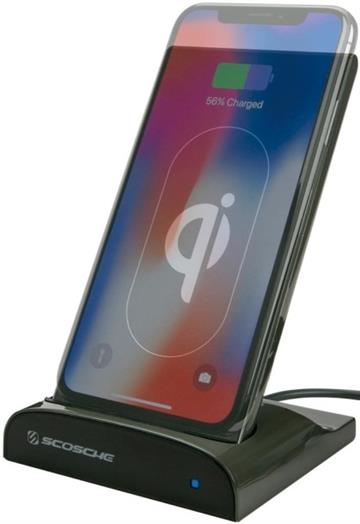 Scosche Qi Dock Trådløs mobiloplader med powerbank forside/front