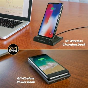 Scosche Qi Dock Trådløs mobiloplader med powerbank oversigt