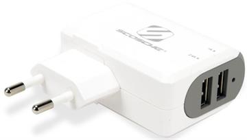 Scosche StrikeBase USB vægoplader (2 USB) forside/front