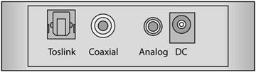 Monacor WSA-10BT Bluetooth audio adapter bagside/back